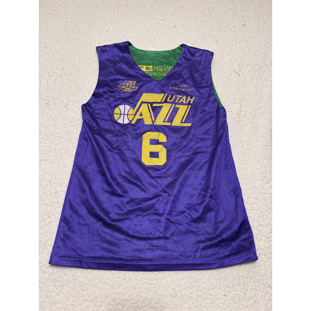 Smash Athletics Unisex Utah Jazz Jersey Reversible Size S Green Polyester